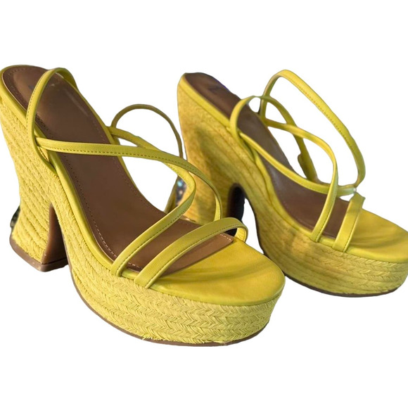 "Marc Fisher LTD Women's Fetch Heeled Sandal, Yellow 700, Size 7.5" - Picture 4 of 4